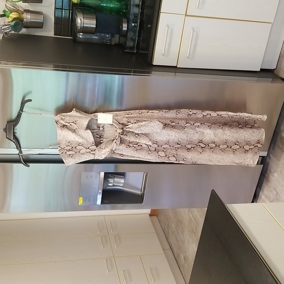 💕ZIMMERMANN💕 Bellitude Cutout Snake-Print Linen Midi Dress US 10 NWT - Picture 10 of 17